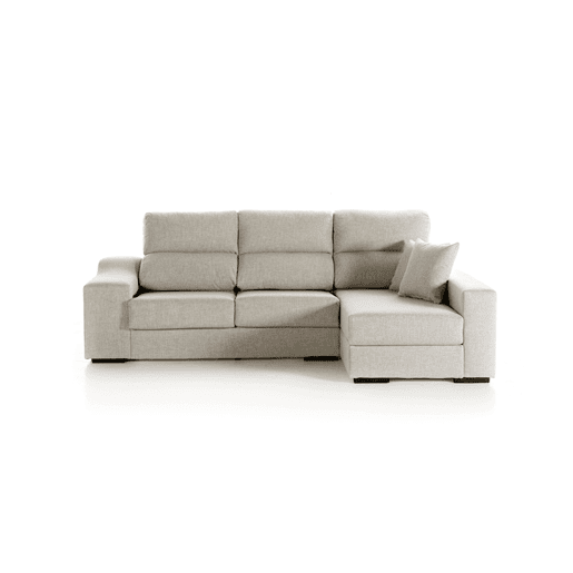 Chaise longue LUCIA IV dereita 4 lugares cinza claro