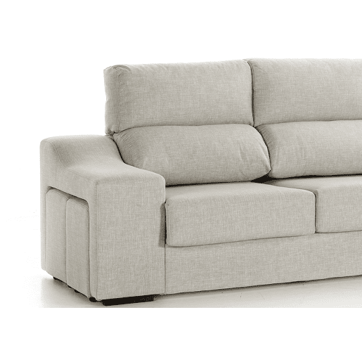 Chaise longue LUCIA IV dereita 4 lugares cinza claro
