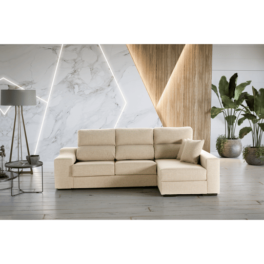 Chaise longue LUCIA IV dereita 4 lugares bege