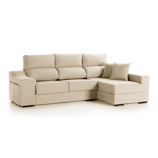 Chaise longue LUCIA IV dereita 4 lugares bege