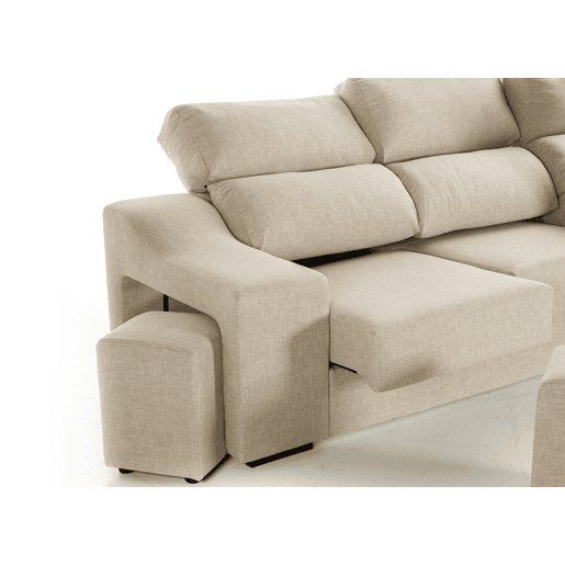 Chaise longue LUCIA IV dereita 4 lugares bege