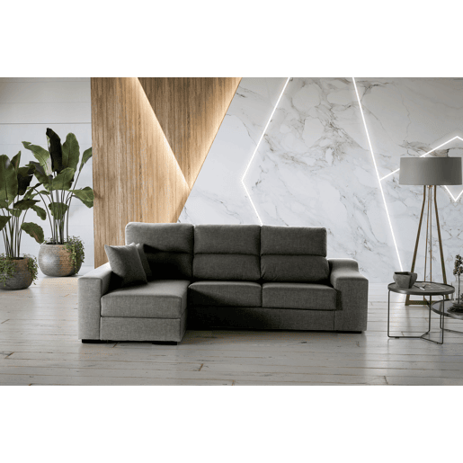 Chaise longue LUCIA IV esquerda 4 lugares cinza Chaise longue LUCIA IV esquerda 4 lugares cinza