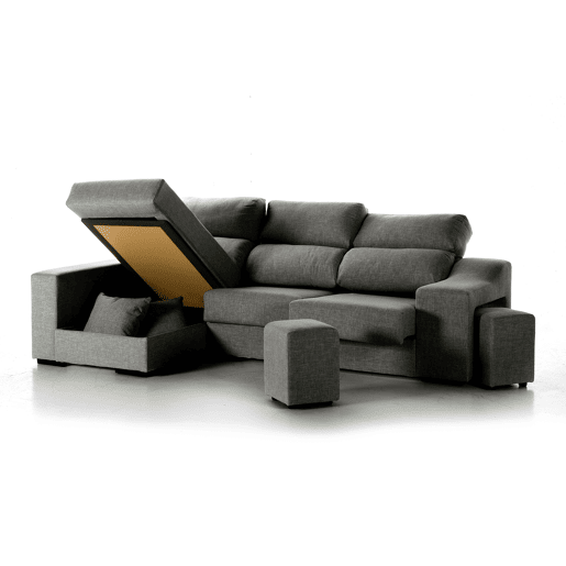 Chaise longue LUCIA IV esquerda 4 lugares cinza Chaise longue LUCIA IV esquerda 4 lugares cinza