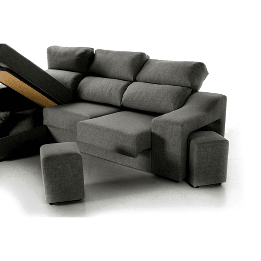 Chaise longue LUCIA IV esquerda 4 lugares cinza Chaise longue LUCIA IV esquerda 4 lugares cinza