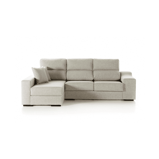 Chaise longue LUCIA IV esquerda 4 lugares cinza claro