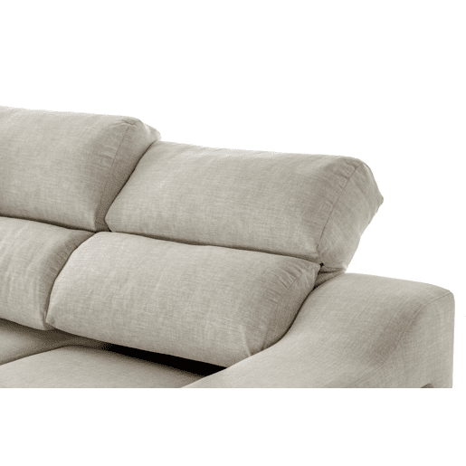 Chaise longue LUCIA IV esquerda 4 lugares cinza claro