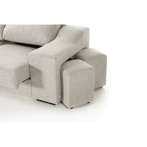 Chaise longue LUCIA IV esquerda 4 lugares cinza claro