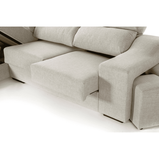 Chaise longue LUCIA IV esquerda 4 lugares cinza claro