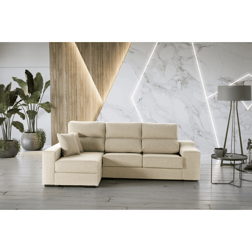 Chaise longue LUCIA IV esquerda 4 lugares bege