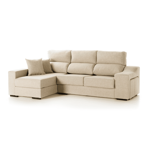 Chaise longue LUCIA IV esquerda 4 lugares bege