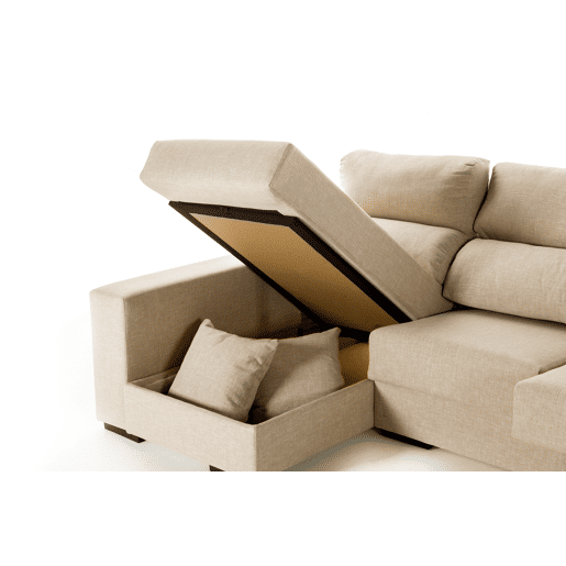 Chaise longue LUCIA IV esquerda 4 lugares bege