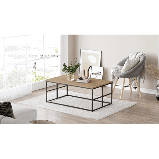 Mesa de centro MILENA em cor carvalho