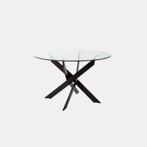 Mesa de jantar RUTH redonda fixa preto