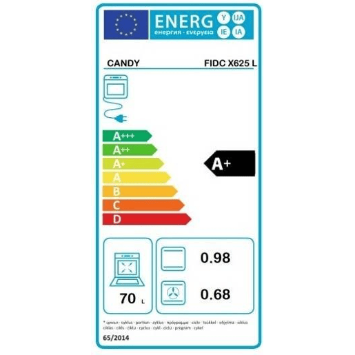 Forno elétrico CANDY FIDC X625 L multifunções 70 litros