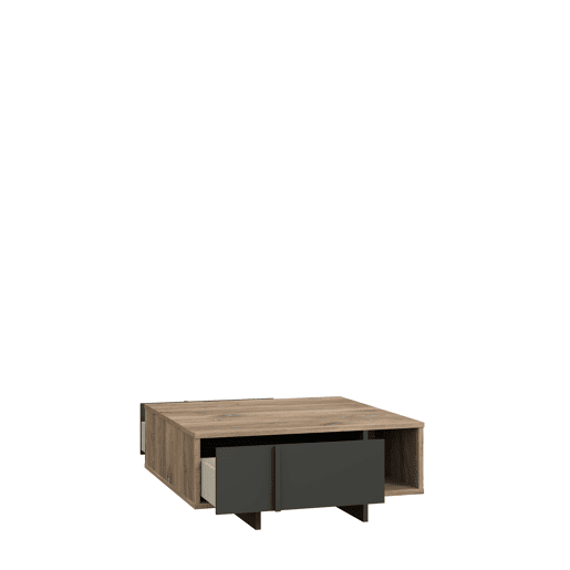 Mesa de centro JOKKAZ cor carvalho e preto Mesa de centro JOKKAZ cor carvalho e preto