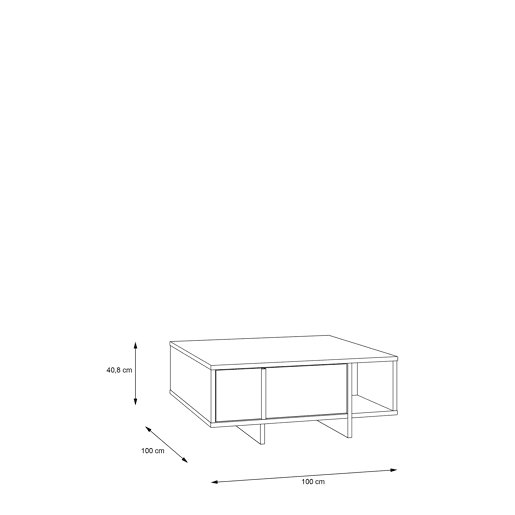 Mesa de centro JOKKAZ cor carvalho e preto Mesa de centro JOKKAZ cor carvalho e preto