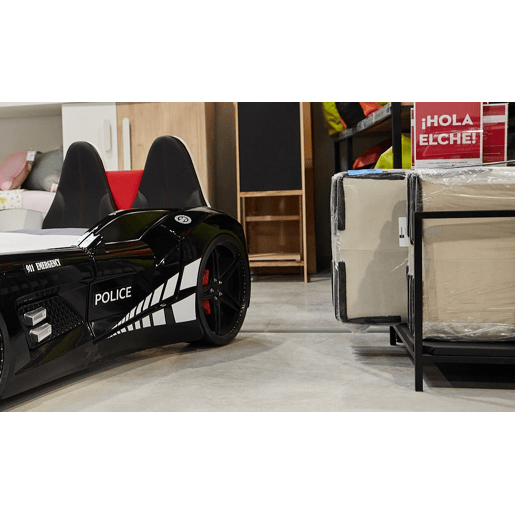 Cama carro POLICE 90x190cm com comando incluído