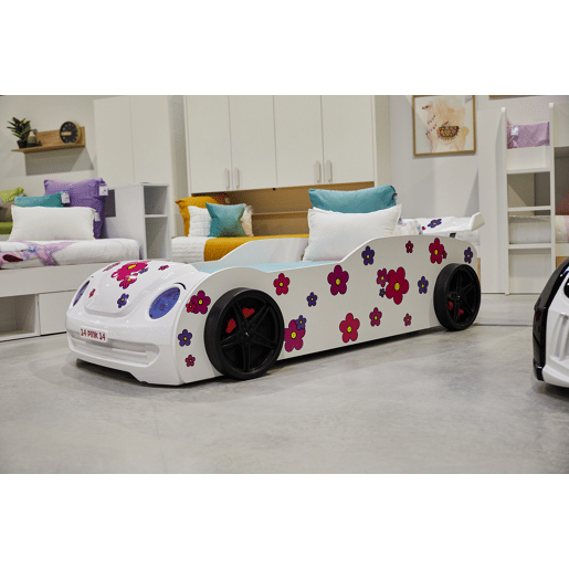 Cama carro HAWAI 90x190cm com leds à frente