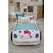 Cama coche HAWAI 90x190cm con leds en frente Cama coche HAWAI 90x190cm con leds en frente Blanco