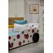 Cama coche HAWAI 90x190cm con leds en frente Cama coche HAWAI 90x190cm con leds en frente Blanco