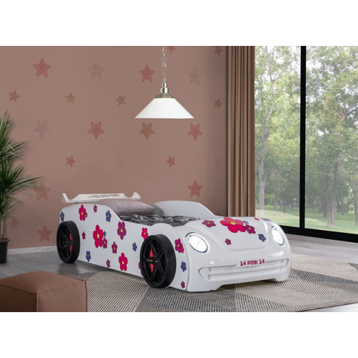 Cama carro HAWAI 90x190cm com leds à frente