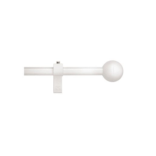 Varão de cortina extensível ROUND 120-210cm branco mate