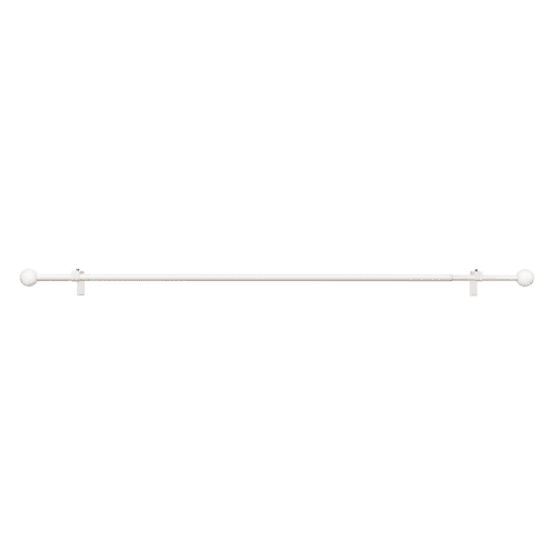 Varão de cortina extensível ROUND 120-210cm branco mate