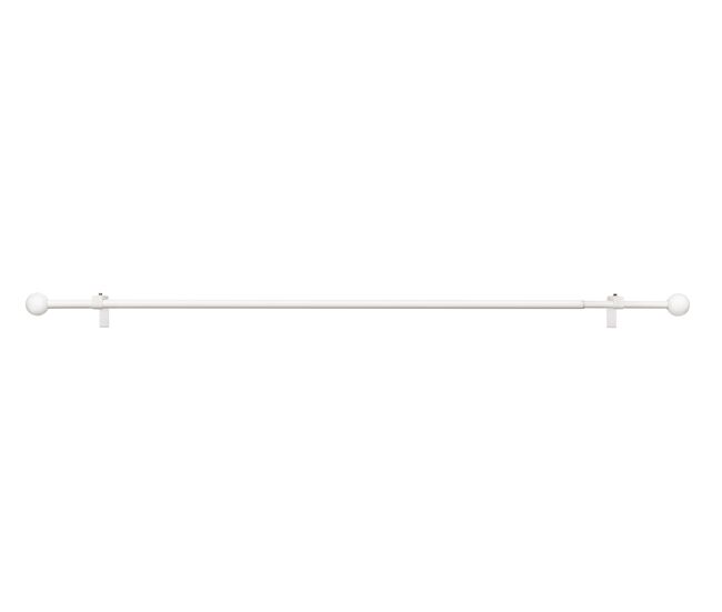 Barra cortina extensible round 120-210cm blanco mate