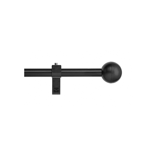 Varão de cortina extensível ROUND 120-210cm preto mate