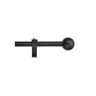 Varão de cortina extensível ROUND 120-210cm preto mate