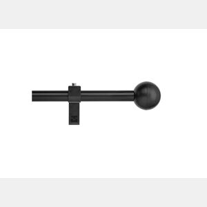 Varão de cortina extensível ROUND 120-210cm preto mate