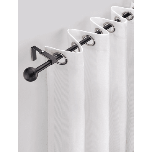 Varão de cortina extensível ROUND 120-210cm preto mate