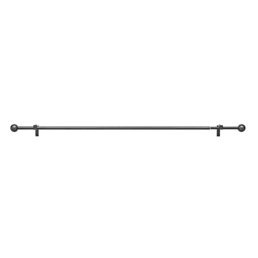 Varão de cortina extensível ROUND 120-210cm preto mate