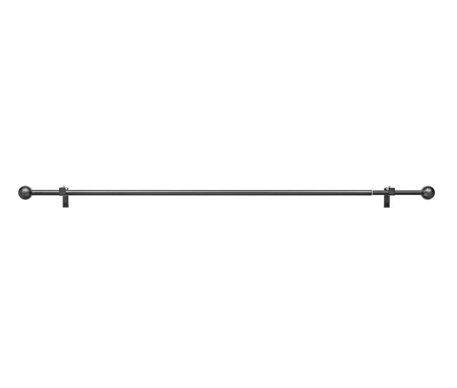 Barra cortina extensible round 120-210cm negro mate