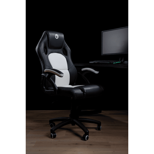 Cadeira de gaming MILLENNIAL branco e preto