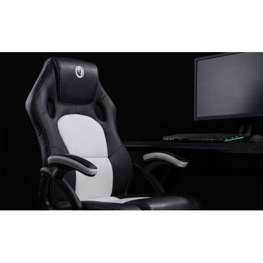 Cadeira de gaming MILLENNIAL branco e preto