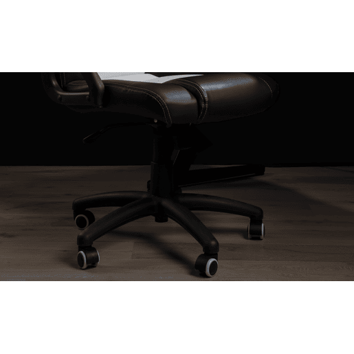 Cadeira de gaming MILLENNIAL branco e preto