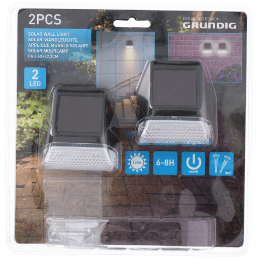 Conjunto 2 candeeiros solares de parede GRUNDIG Conjunto 2 candeeiros solares de parede GRUNDIG