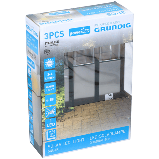 Conjunto 3 candeeiros solares GRUNDIG