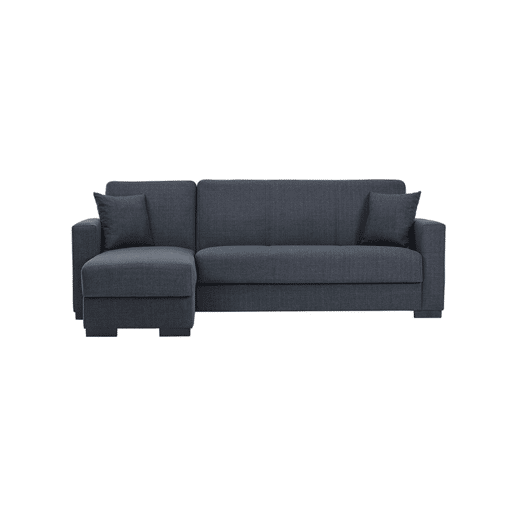 Chaise longue ANGELO com cama reversível 3 lugares cinza escuro