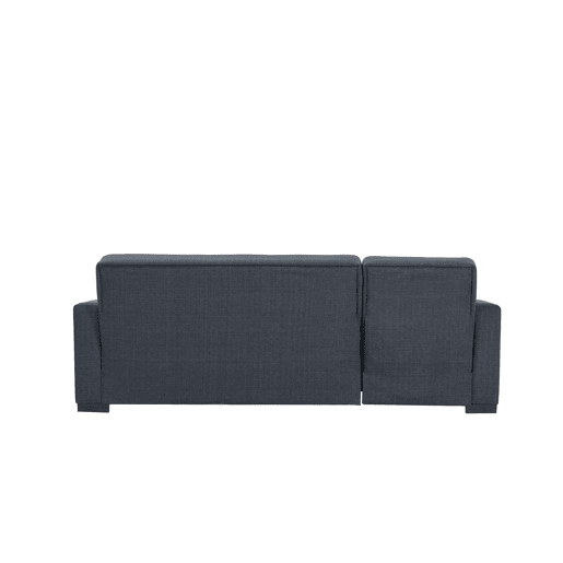 Chaise longue ANGELO com cama reversível 3 lugares cinza escuro