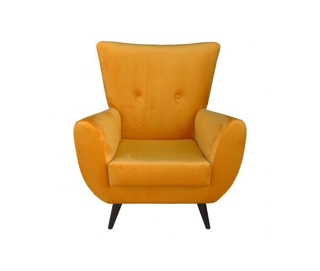 Sillón fijo rober color moztasa y patas de metal color gris