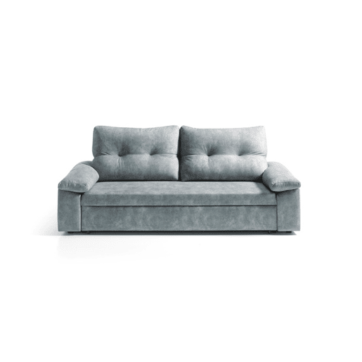 Sofá cama MIXX com almofadas no encosto 3 lugares cinza Sofá cama MIXX com almofadas no encosto 3 lugares cinza