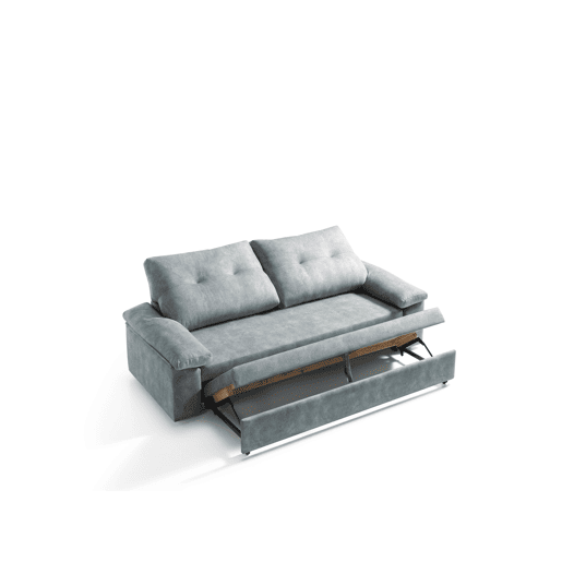 Sofá cama MIXX com almofadas no encosto 3 lugares cinza Sofá cama MIXX com almofadas no encosto 3 lugares cinza