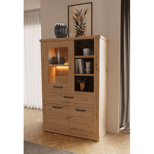 Vitrine baixa AREZZO carvalho artisan
