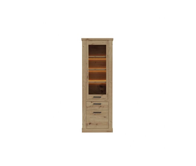 Vitrina alta arezzo roble artisán