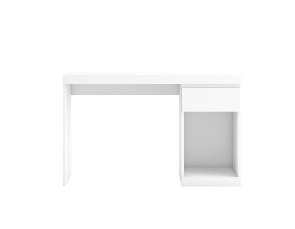 Mesa escritorio BORO 1 cajón blanco