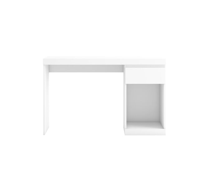 Mesa escritorio boro 1 cajón blanco