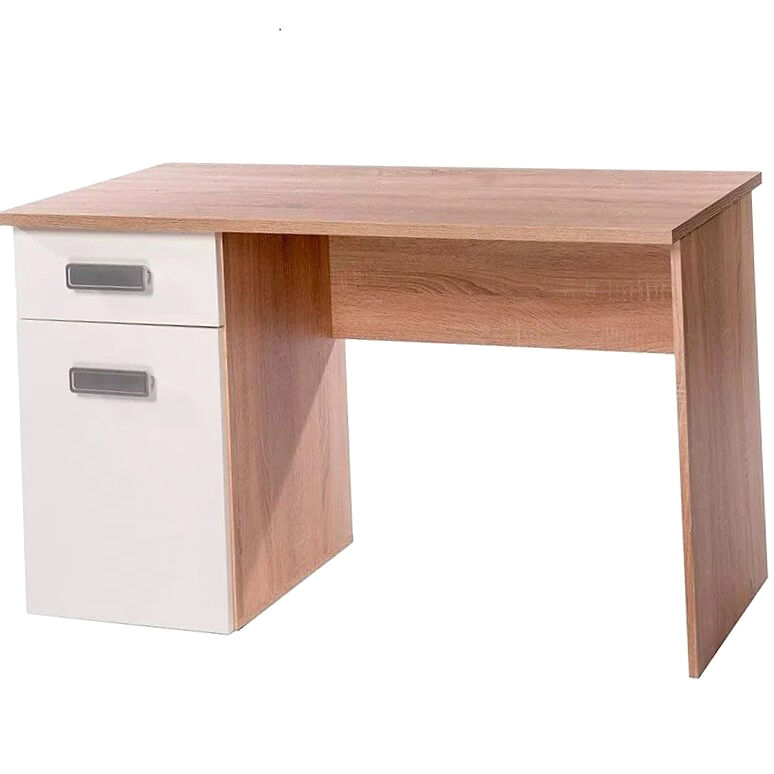 Mesa escritorio CHAMPION 1 cajón y 1 puerta roble