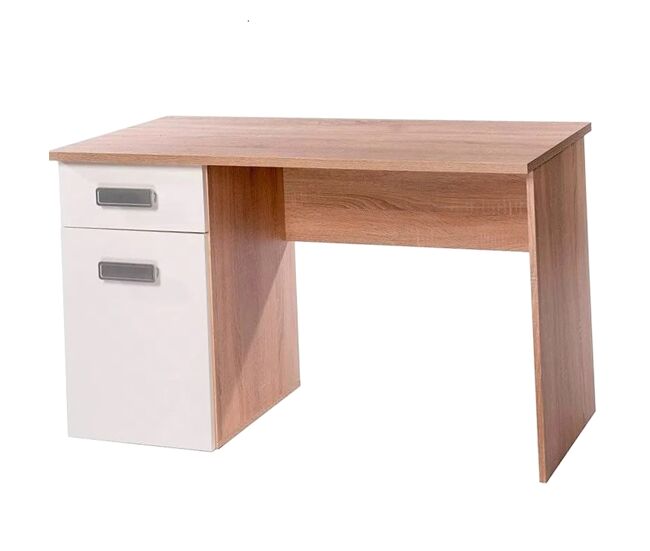 Mesa escritorio CHAMPION 1 cajón y 1 puerta roble